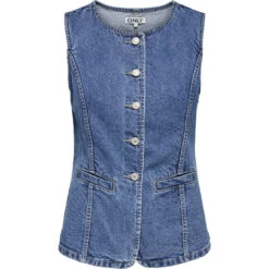 ONLY Dame Vest ONLGIULINA - Medium Blue Denim