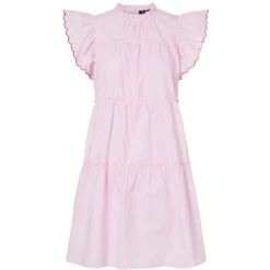 PIECES DAME KJOLE PCJILLA - Pink Tulle Goji Berry Stitching