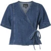 PIECES DAME TOP PCFIBBO - Medium Blue Denim