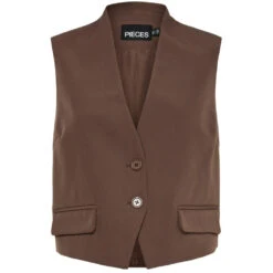 PIECES DAME VEST PCNIMORA - Chocolate Martini