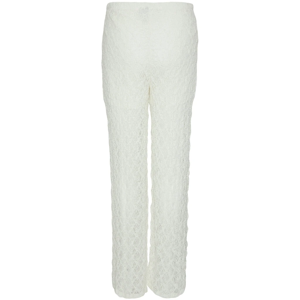 PIECES X DITTE ESTRUP X CILLE FJORD PCGAYA LACE PANTS - Cloud Dancer - Billede 2