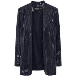 PIECES Dame Blazer PCSIDDY - Black Silver Sequins