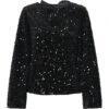PIECES Dame Bluse PCKAM - Black Black Sequins