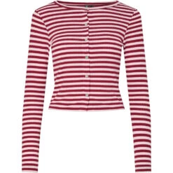 PIECES Dame Cardigan PCLAYA - Goji Berry Pink Tulle