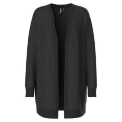 PIECES Dame Cardigan PCNATALIE - Dark Grey Melange
