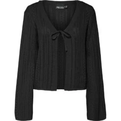PIECES Dame Cardigan PCNUKA - Black