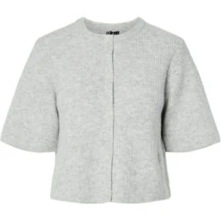 PIECES Dame Cardigan PCSILLY - Light Grey Melange