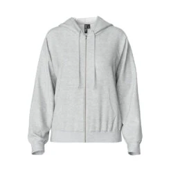 PIECES Dame Hoodie PCCHILLI - Light Grey Melange