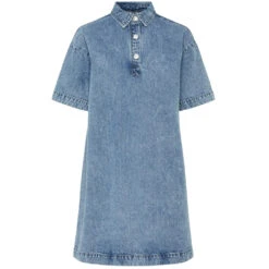 PIECES Dame Kjole PCKENYA - Medium Blue Denim
