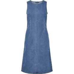 PIECES Dame Kjole PCTIFFANY - Medium Blue Denim
