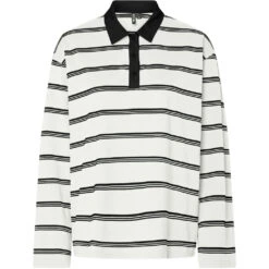 PIECES Dame Polo PCSADIE - Cloud Dancer Black