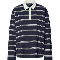 PIECES Dame Polo PCSADIE - Maritime Blue Cloud Dancer