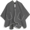 PIECES Dame Poncho PCNADJA - Medium Grey Melange