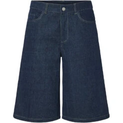 PIECES Dame Jhorts PCFABIA - Dark Blue Denim