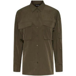 PIECES Dame Skjorte PCDRE - Deep Lichen Green