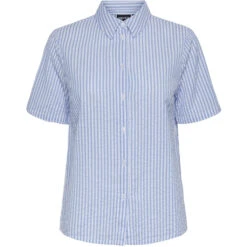 PIECES Dame Skjorte PCSALLY - Hydrangea CLOUD DANCER