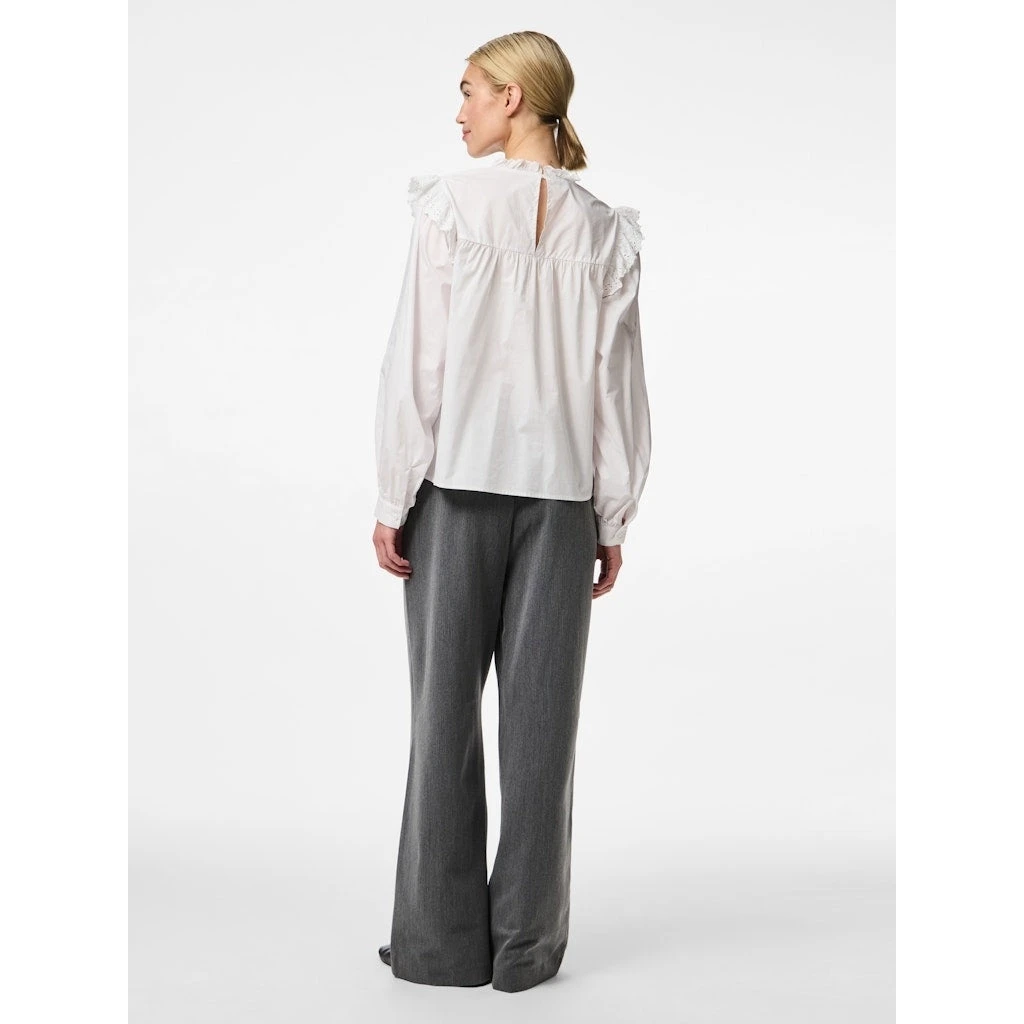 PIECES Dame Skjorte PCVELA - Bright White - Billede 4