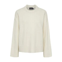 PIECES Dame Strik PCANA - Whitecap Gray