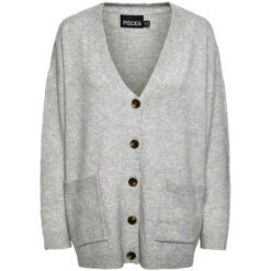PIECES Dame Strik PCJULIANA - Light Grey Melange