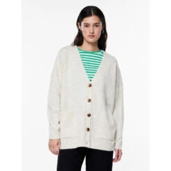 PIECES Dame Strik PCJULIANA - Whitecap Gray