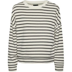 PIECES Dame Sweatshirt PCCHILLI - Cloud Dancer Black