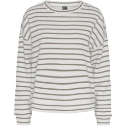 PIECES Dame Sweatshirt PCCHILLI - Cloud Dancer Silver Mink