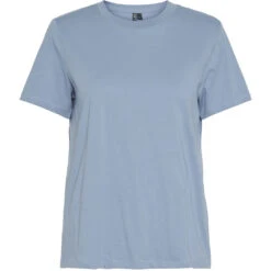 PIECES Dame T-shirt PCRIA - Faded Denim