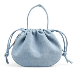 PIECES Dame Taske PCBALLOON - Light Blue Denim Silver