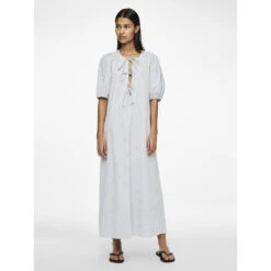 PIECES Dame Tie Kjole PCHOLLY - Faded Denim