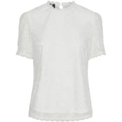 PIECES Dame Top PCOLLINE - Cloud Dancer