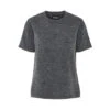 PIECES Dame Strikbluse PCPIKO - Dark Grey Melange