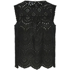 PIECES Dame Top PCVILDE - Black