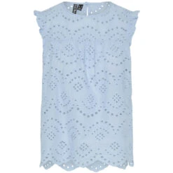 PIECES Dame Top PCVILDE - Cashmere Blue
