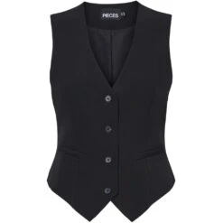 PIECES Dame Vest PCBOZZY - Black