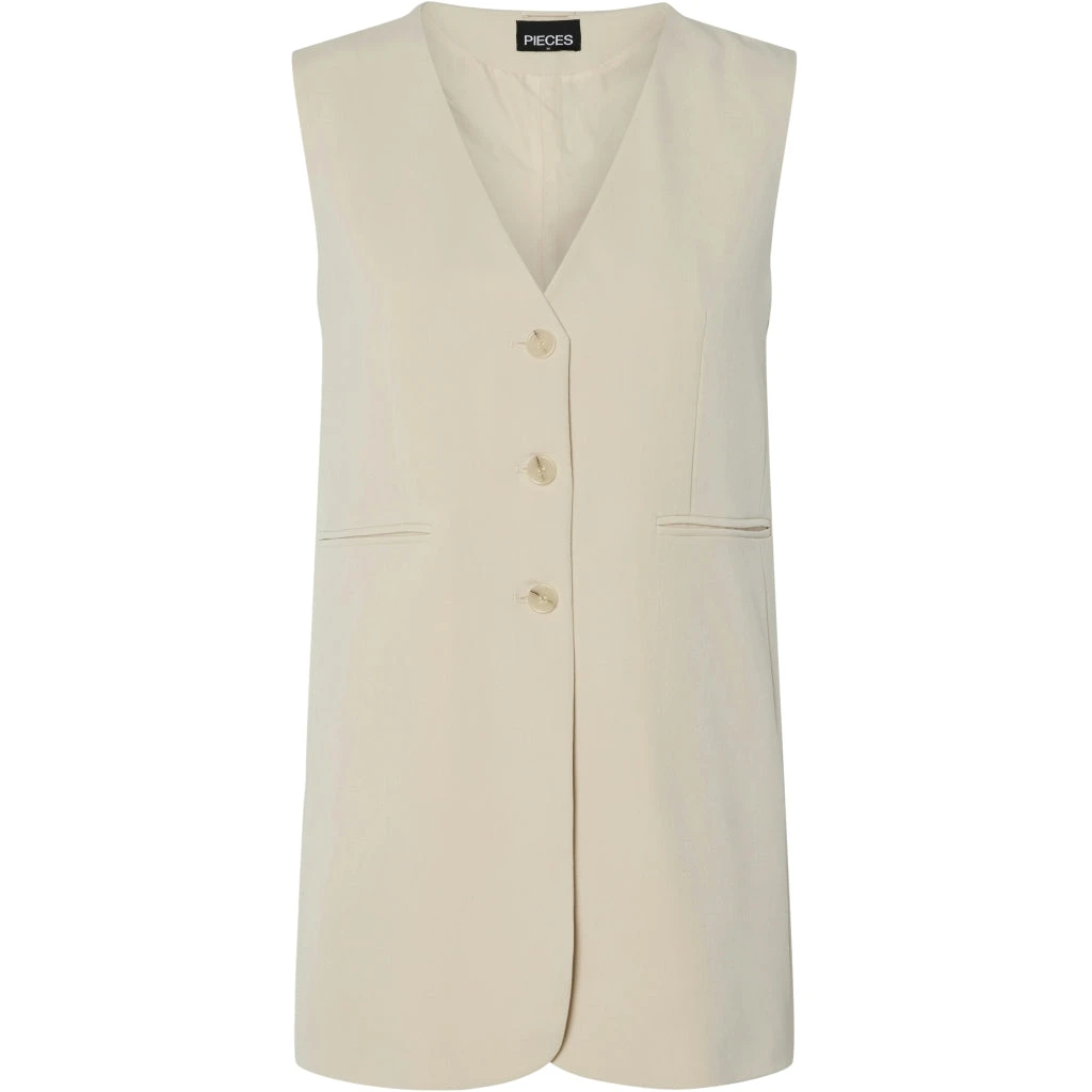 PIECES Dame Vest PCKAMIL - Sandshell