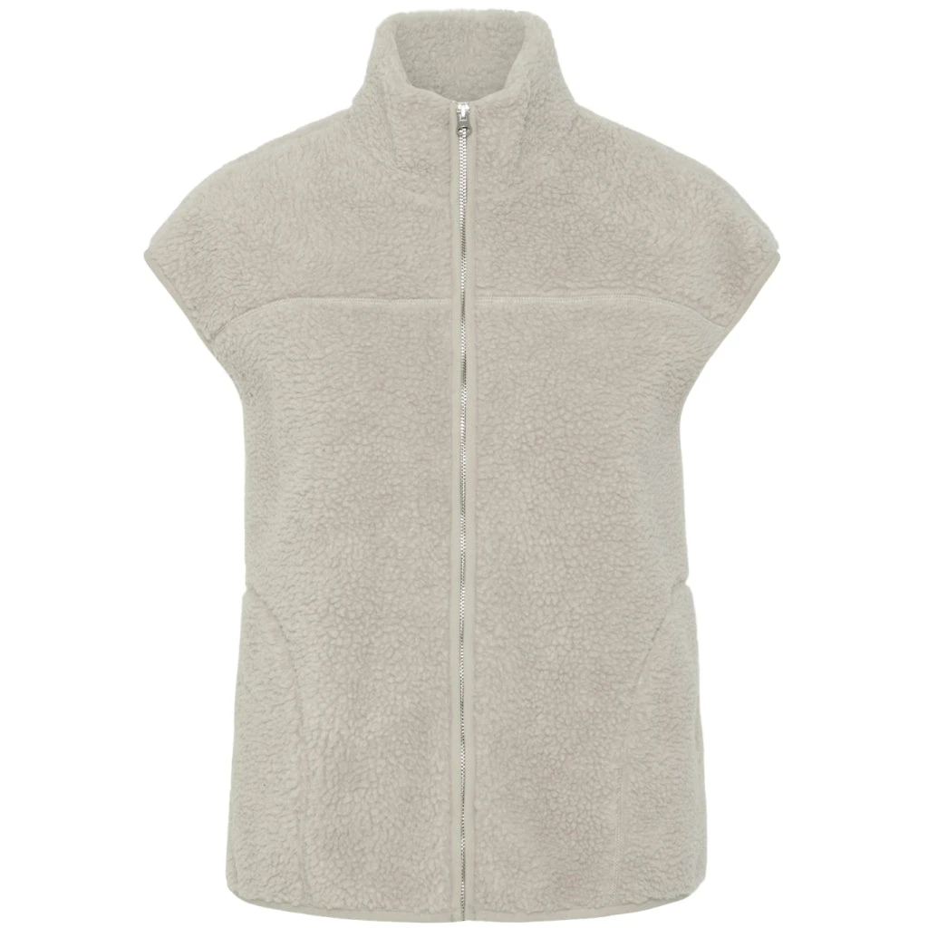 PIECES Dame Vest PCSADIA - Silver Gray