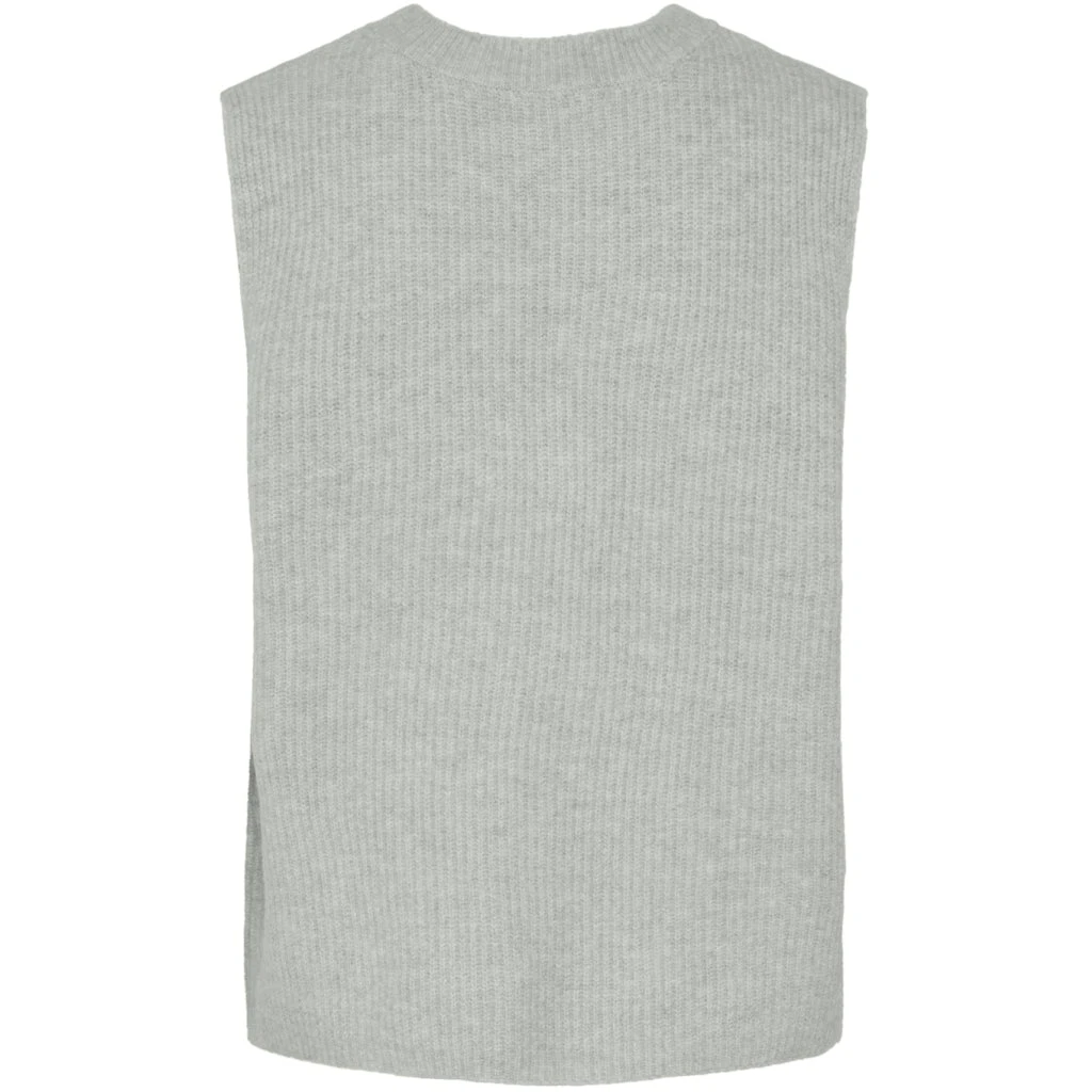 PIECES Dame Vest PCSILLY - Light Grey Melange - Billede 2