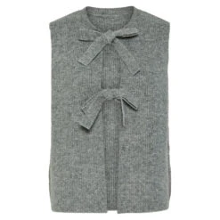 PIECES Dame Vest PCSILLY - Medium Grey Melange