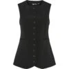PIECES Dame Vest PCTEMPRE - Black
