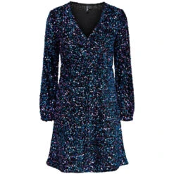 Pieces Dame Kjole PCKAM - Black Multi Sequins