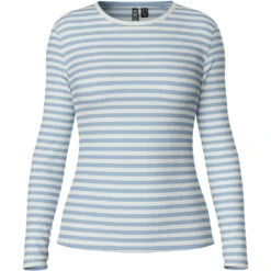 Pieces Dame Top PCRUKA - Cashmere Blue CLOUD DANCER