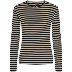 Pieces Dame Top PCRUKA - Silver Mink BLACK