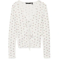 VERO MODA DAME CARDIGAN VMMARIE - Snow White Cherry