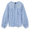 VERO MODA DAME SKJORTE VMNIKA - Cashmere Blue Bright White