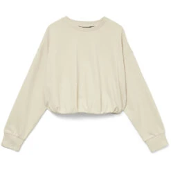 VERO MODA DAME SWEATSHIRT VMVIANA - Oatmeal