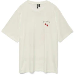 VERO MODA DAME TOP VMAYA CATY - Snow White Tomato