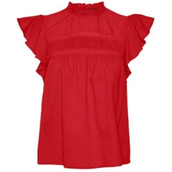 VERO MODA Dame Bluse VMTRINE - High Risk Red