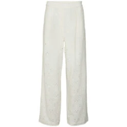 VERO MODA Dame Bukser VMIRINA - Snow White EMBROIDERY