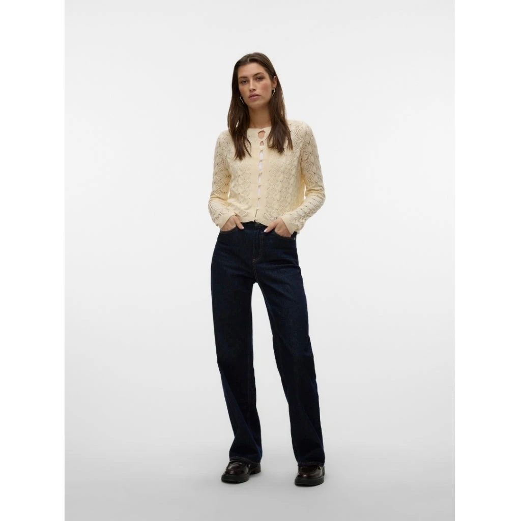 VERO MODA Dame Cardigan VMPAOLA - Birch - Billede 3
