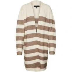 VERO MODA Dame Cardigan VMPHILINE - Birch W. BROWN LENTIL MELANGE